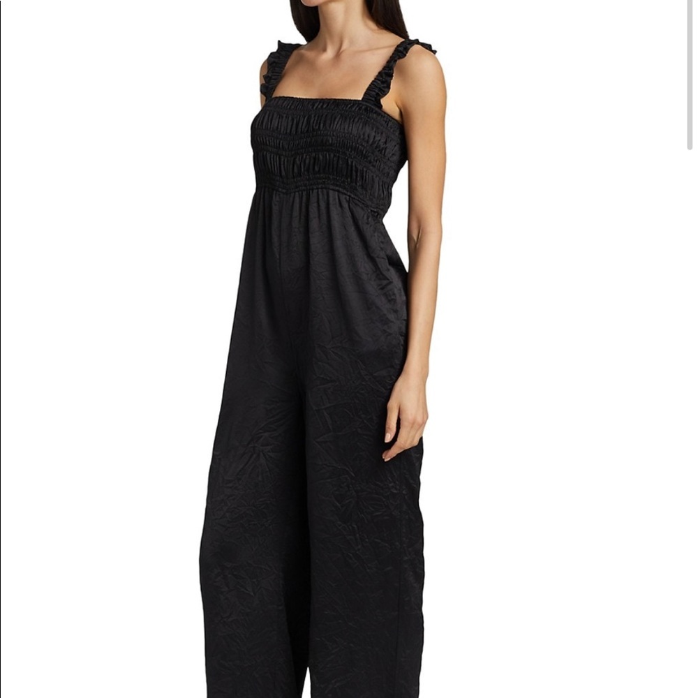 GANNI Crinkled Satin Jumpsuit EUC